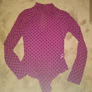 High neck mesh body suit